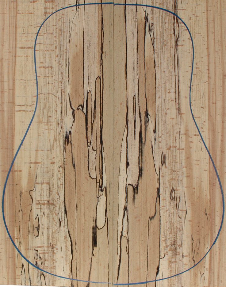 Spalted Beech Acoustic Guitar Backs