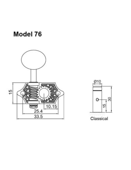 Classic Guitar  76I Perona Tuner