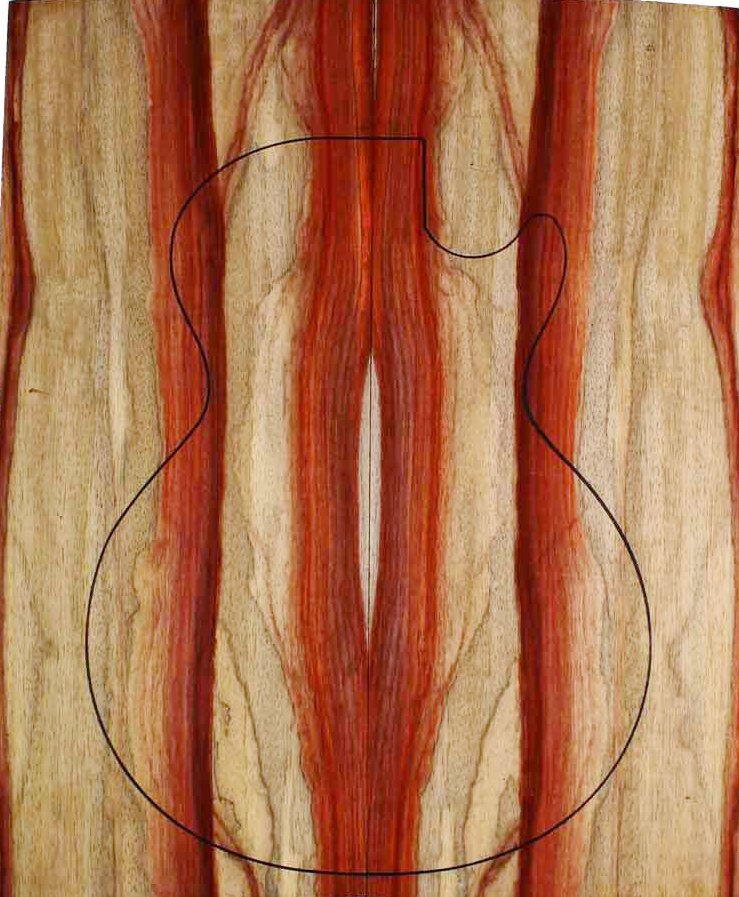 Cuerpo Palo Rojo Bariolé Guitarra / Bajo Eléctrico |Maderas Barber