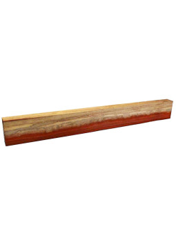 manche neck through padouk rouge bariolé