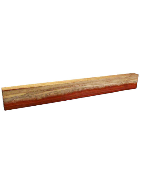 manche neck through padouk rouge bariolé