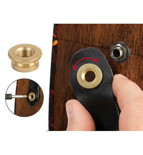 Boston acoustic strap secure for metric threaded endpin jacks