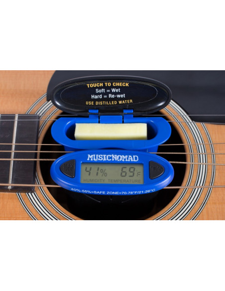 Compteur de température et d'humidité pour guitare avec humidificateur