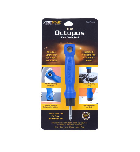 Accesorio multitarea para ajuste de guitarra, ampli y pedales 17 en 1