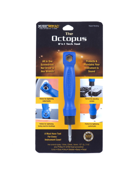 Accesorio multitarea para ajuste de guitarra, ampli y pedales 17 en 1