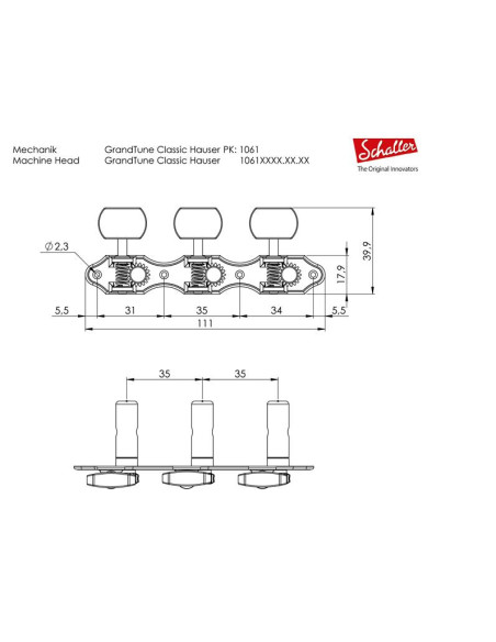 Buy GranTune Hauser Schaller® Gold Snakewood Machine Head