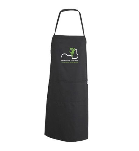 Black smooth apron with breastplate