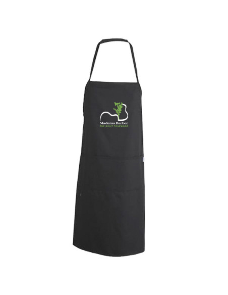 Black smooth apron with breastplate