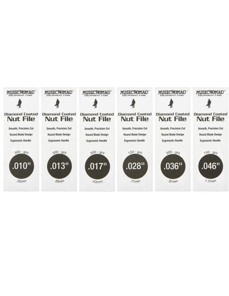 Set de 6 Limes Diamantées Light pour sillet de tête Guitare Électrique