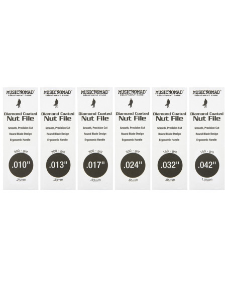 Electric Guitar Diamond 6 Piece Nut File SuperLight Set | Maderas