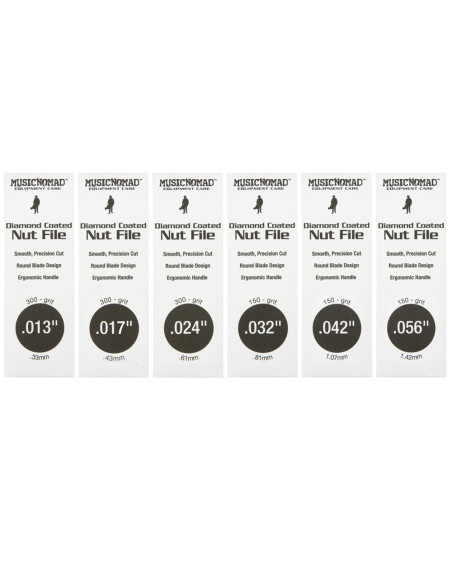 Acoustic Guitar Diamond 6 Piece Nut File Light/Medium Set | Maderas