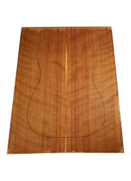 Drop Top Sequoia Curly Guitarra o E-Bass| Madera para Guitarra