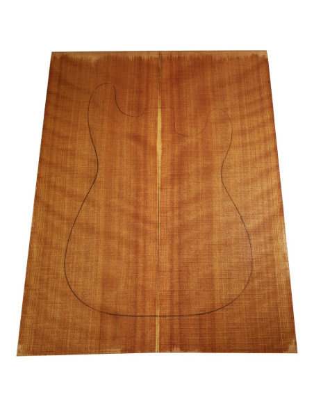 Drop Top Sequoia Curly Guitarra o E-Bass| Madera para Guitarra