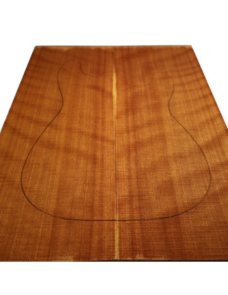 Drop Top Sequoia Curly Guitarra o Bajo Eléctrico| Madera para Guitarra
