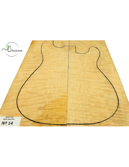 Tapa Cuerpo Arce Quilted Master Guitarra / Bajo Eléctrico MB ExclusiveNº13