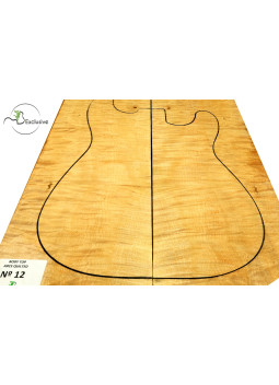 Decke Cuerpo Quilted Ahorn Gitarre / E-Bass Nr.12