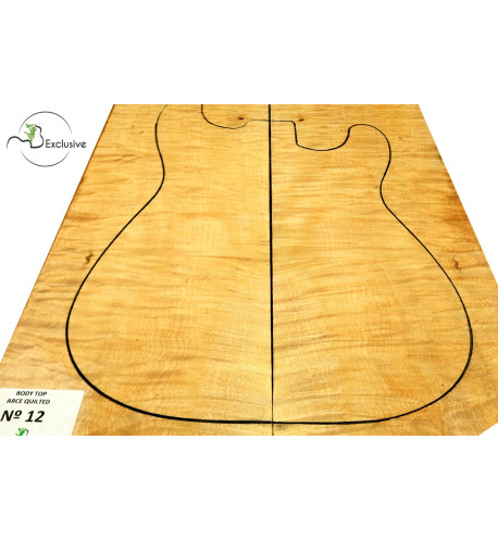 Decke Cuerpo Quilted Ahorn Gitarre / E-Bass Nr.12
