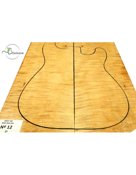 Decke Cuerpo Quilted Ahorn Gitarre / E-Bass Nr.12