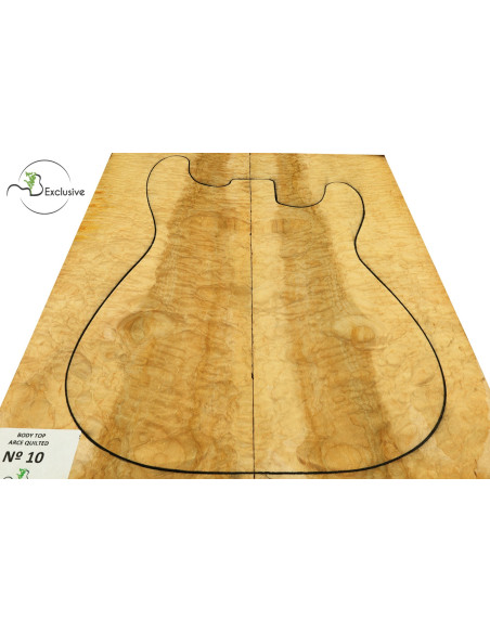 Tapa Cuerpo Arce Quilted Guitarra / Bajo Eléctrico Nº10