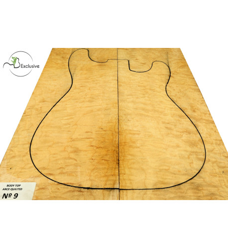 Tapa Cuerpo Arce Quilted Guitarra / Bajo Eléctrico Nº9
