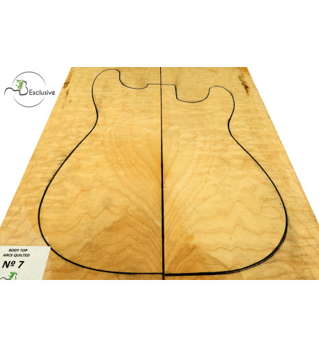 Tapa Cuerpo Arce Quilted Guitarra / Bajo Eléctrico Nº7