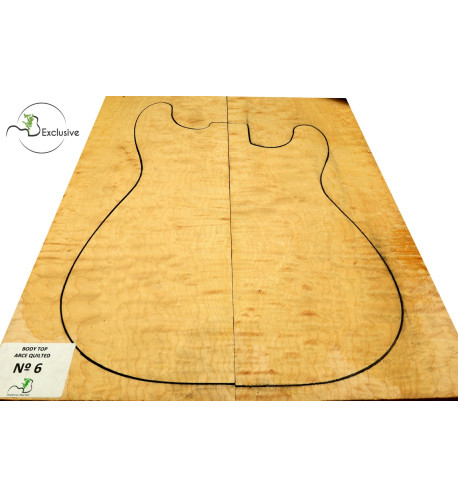Decke Cuerpo Quilted Ahorn Gitarre / E-Bass Nr.6