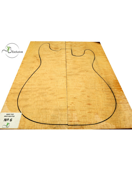 Decke Cuerpo Quilted Ahorn Gitarre / E-Bass Nr.6
