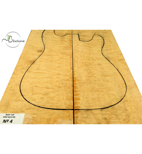 Quilted Maple Body Top Electric / Bass Guitar Nº 4