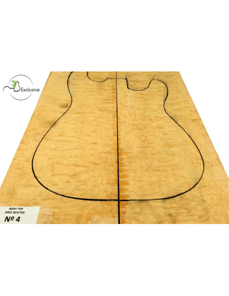 Decke Cuerpo Quilted Ahorn Gitarre / E-Bass Nr.4
