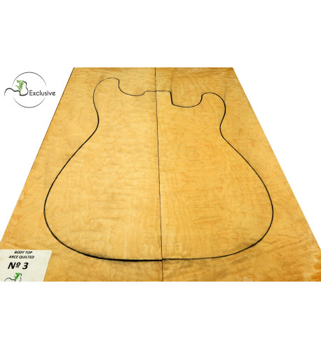 Decke Cuerpo Quilted Ahorn Gitarre / E-Bass Nr.3