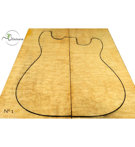Quilted Maple Body Top Electric / Bass Guitar Nº 1
