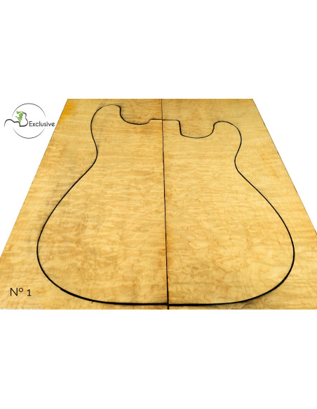 Tavola Cuerpo acero quilted chitarra / basso elettrico n.1