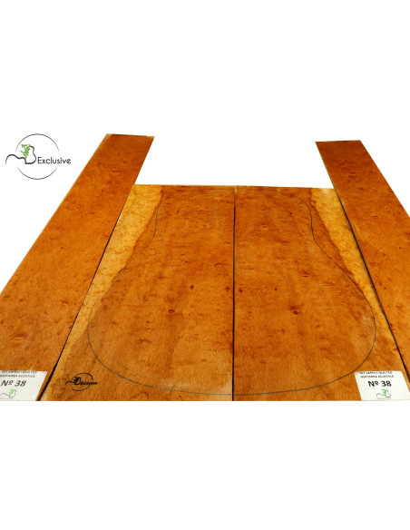 Set Sapelli Quilted chitarra acustica MB Exclusive n.38 | pezzos |