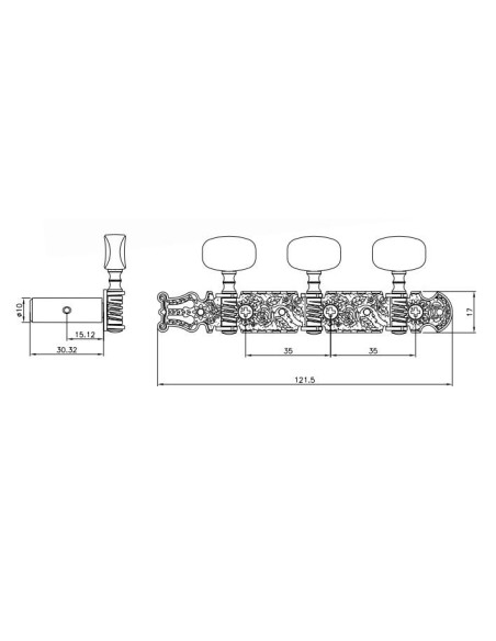 Clavijero Ping Well® RM-1294-52X Guitarra Clásica |Guitarra Clasica