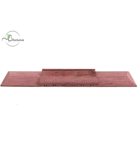 Purple Heart Finished Lute Bridge