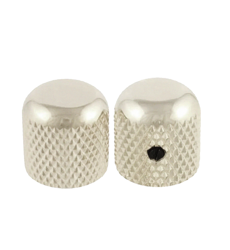 Bouton de Potentiomètre Métallique Dôme Nickel Allparts | Maderas Barber
