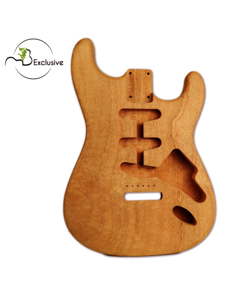 Corps Sapelli Pommelé Finition Guitare Électrique Style Stratocaster MB Exclusive