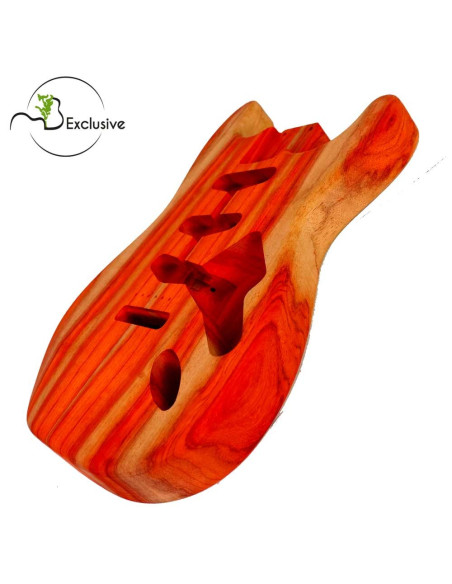Corps Palissandre rouge Bariolé Finition Guitare Électrique  Style Stratocaster MB Exclusive