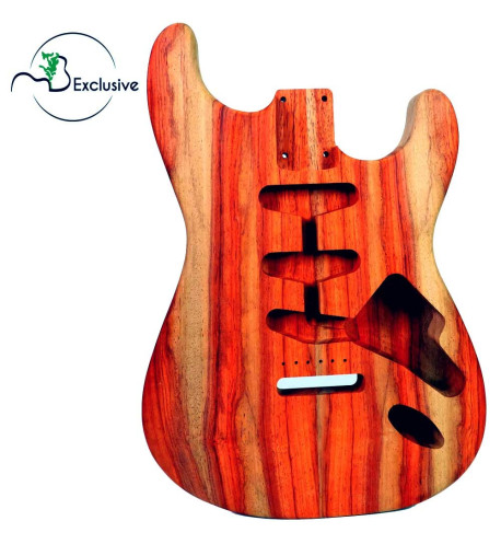 Cuerpo Palo Rojo Bariolé Acabado Guitarra Eléctrica  Estilo