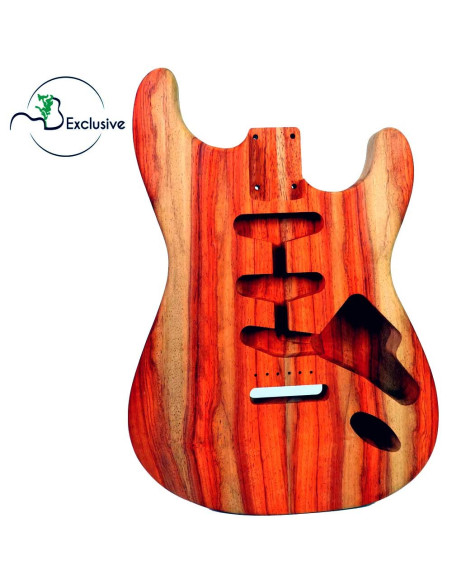 Cuerpo Palo Rojo Bariolé Acabado Guitarra Eléctrica  Estilo