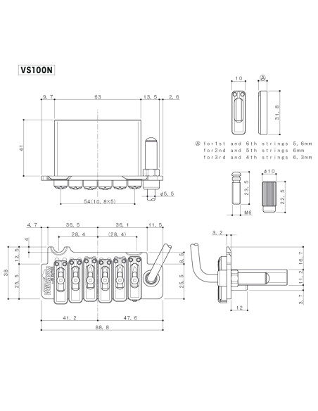 Gotoh® Bridge VS100N-HB | Maderas Barber