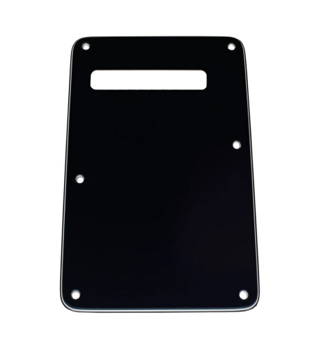 Slotted Tremolo Spring Cover Backplate Black 3-ply