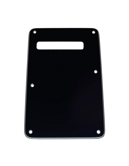 Slotted Tremolo Spring Cover Backplate Black 3-ply