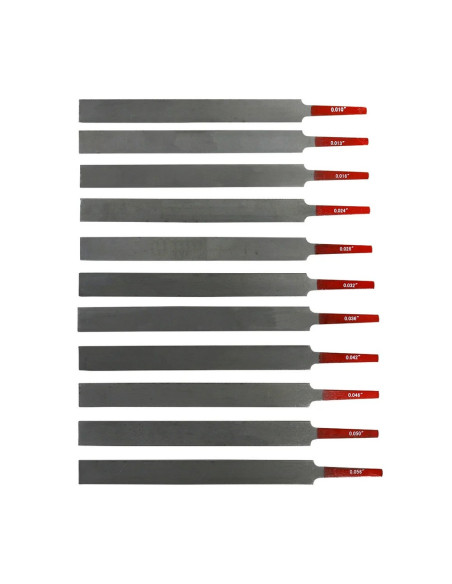 Set de 11 limes rainurage de sillets de tête | Maderas Barber