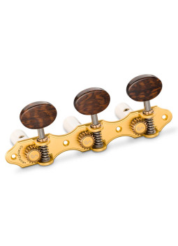 Schaller Machine Head GrandTune Classic Hauser Satin Gold Snakewood White Posts