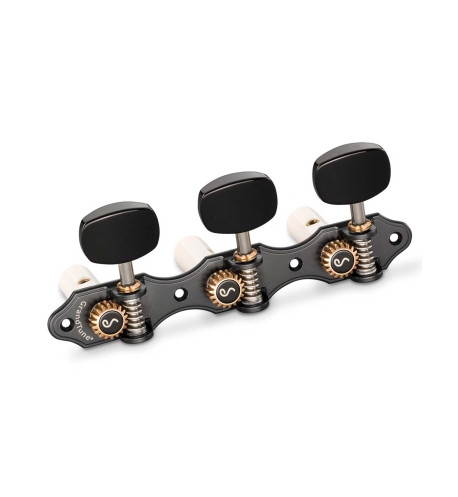 Meccanica Schaller GrandTune Classic Hauser Negro Satinado Botón Negro Post Blanco| Maderas Barber