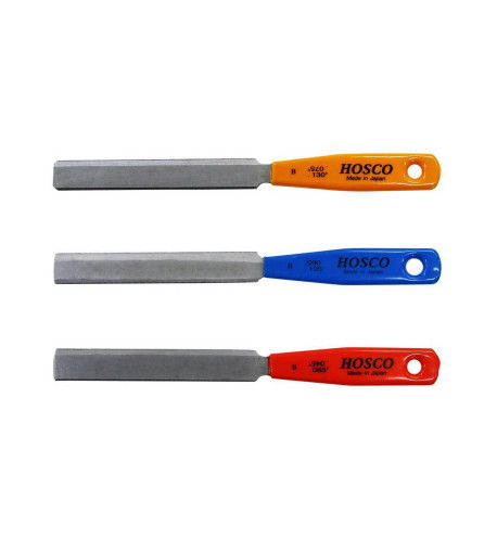 Set limas Ranura capotasto Bajo, set de 3 Hosco TL-NF3B | Maderas Barber