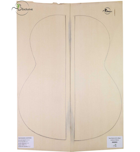 Tapa Abeto de los Alpes Nº 000002 Guitarra Clásica MB Exclusive