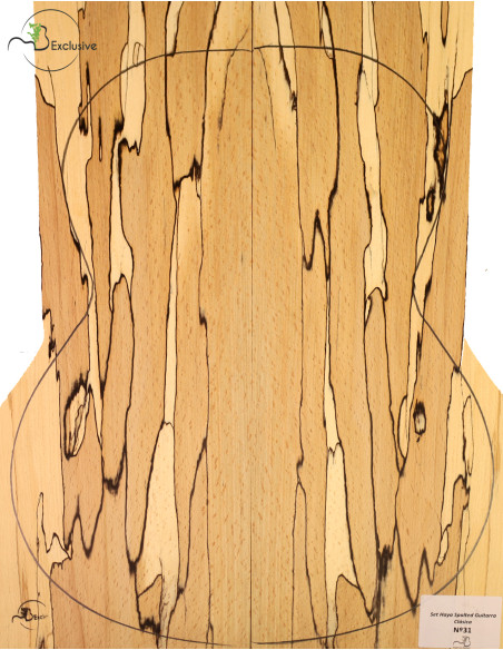 Set faggio spaltato chitarra classica MB Exclusive n.31 | Maderas Barber