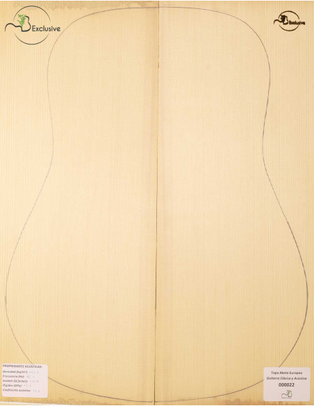 Tapa Abeto Europeo Nº 000022 Guitarra Clásica/Acústica MB Exclusive
